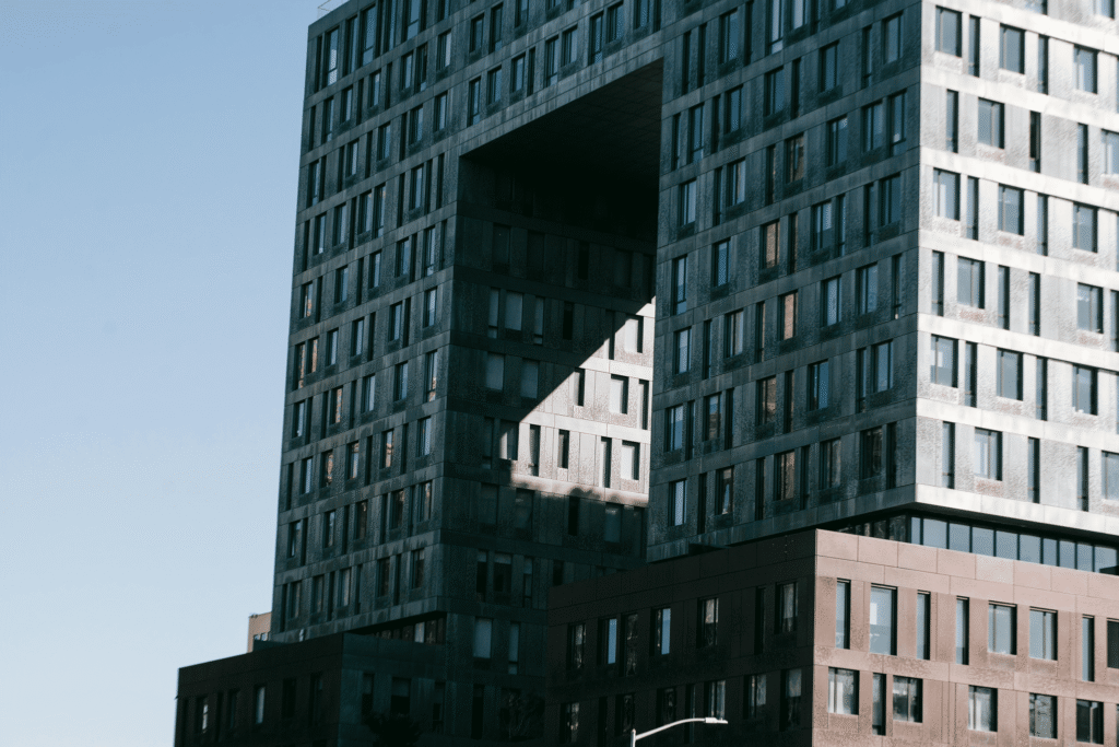 brown buildings against blue sky